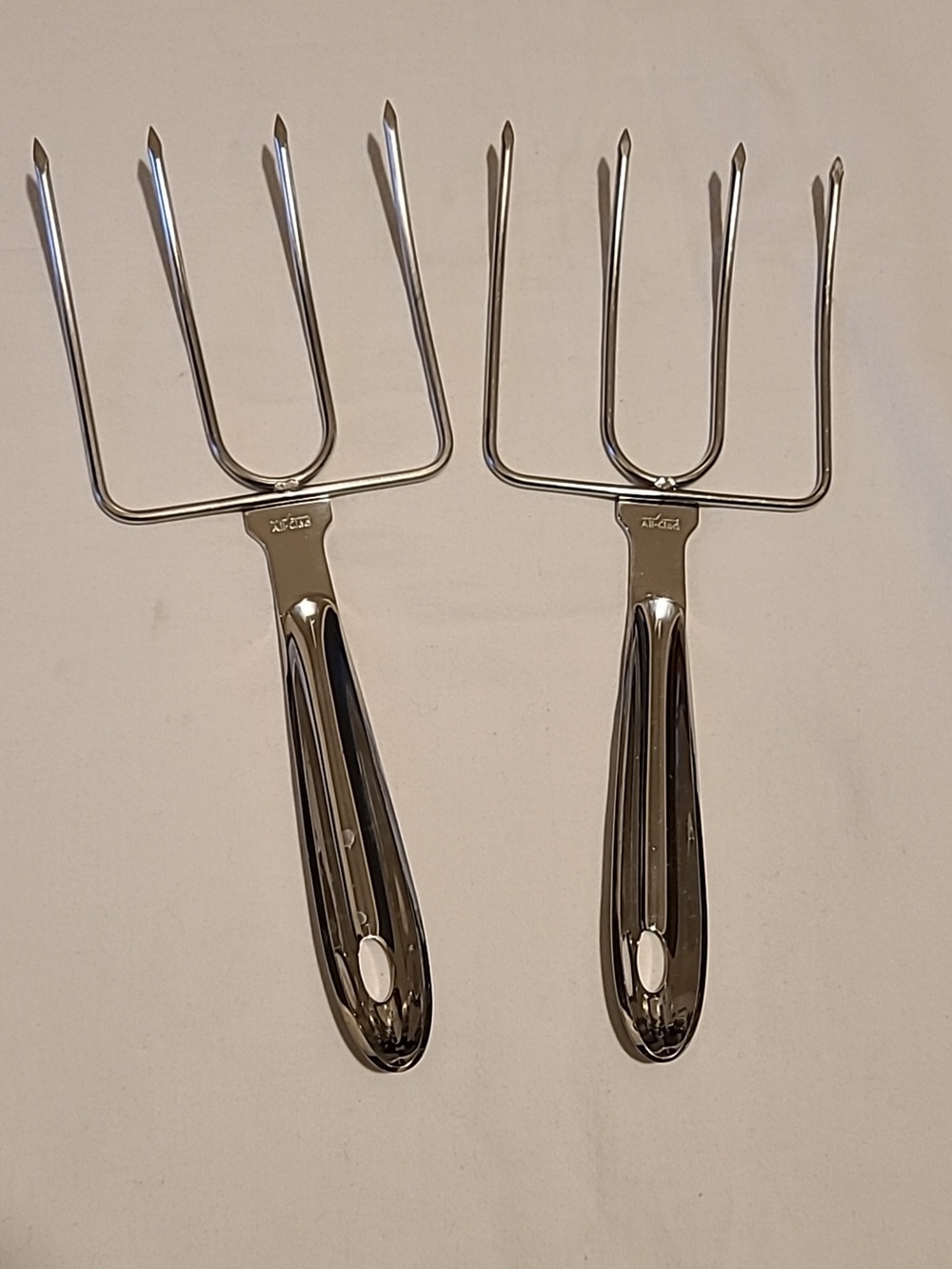 All Clad Steel Meat Turkey Ham Lifting Forks Set Of 2 Forks Serving All-Clad